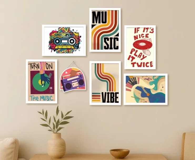 Vintage Voyage Wall Art - Set of Seven