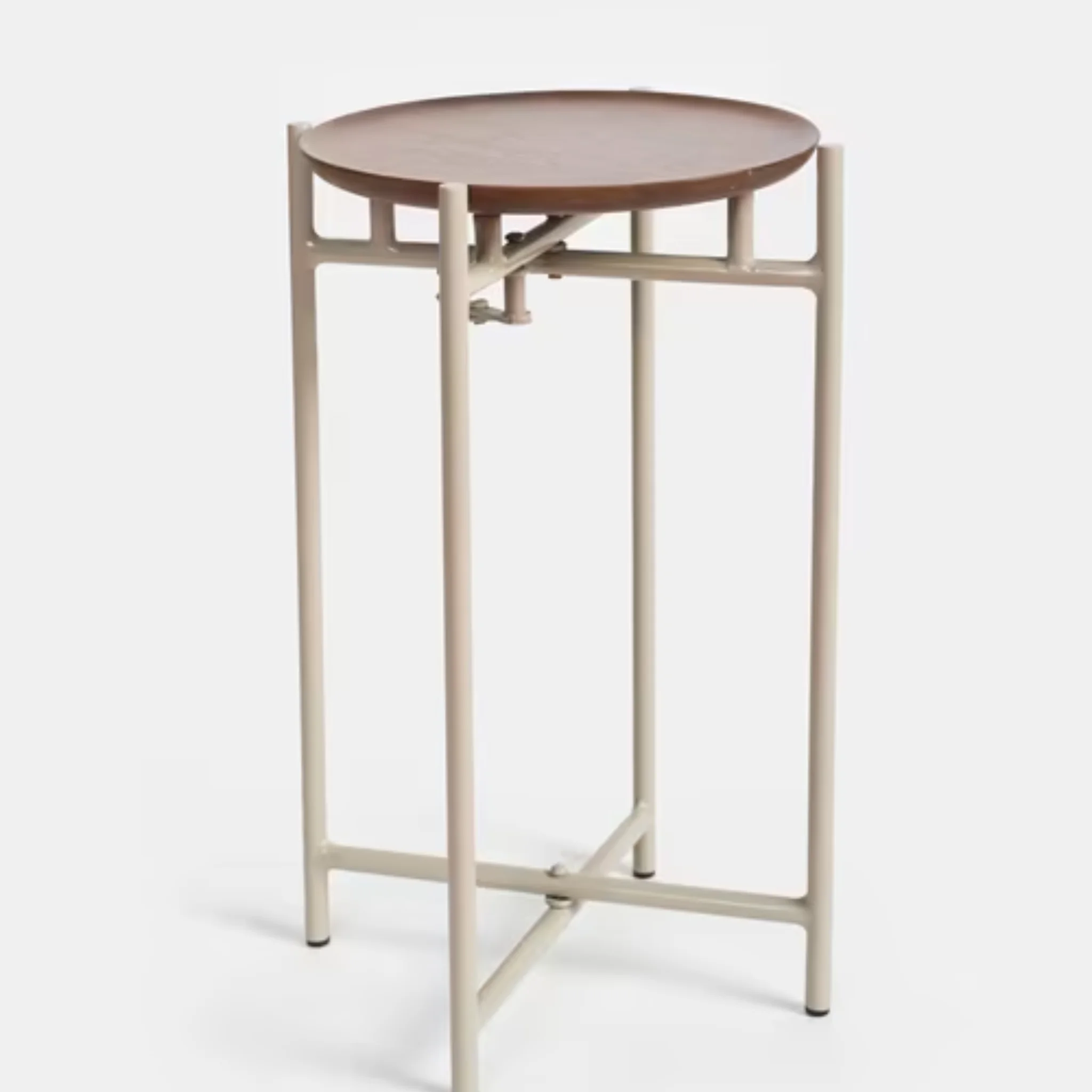 Grey Kavya Mango Wood Balcony Side Table