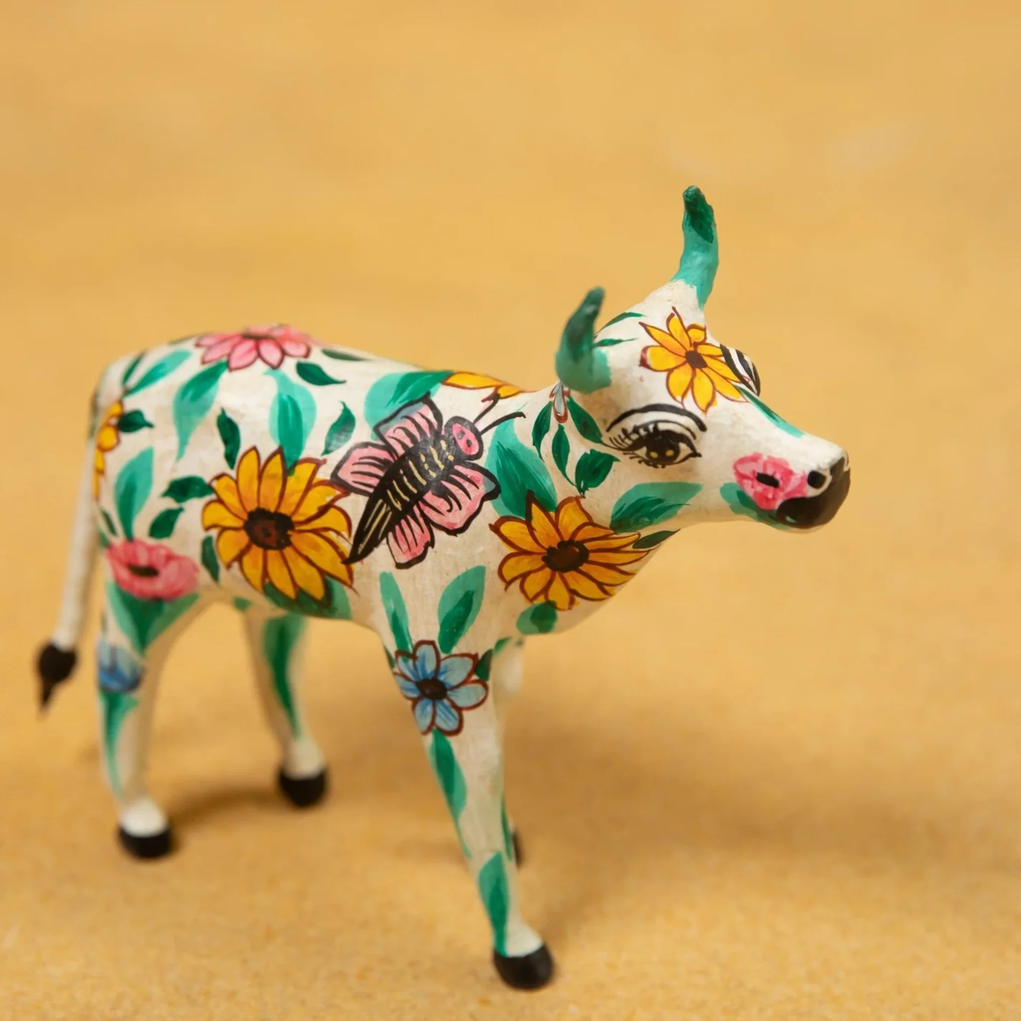 Cow Paper Mache Art