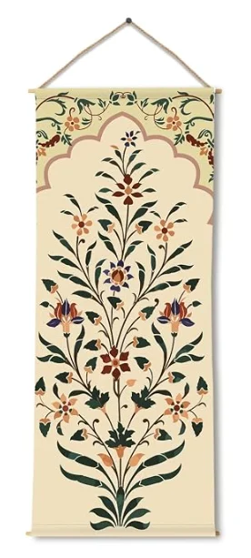 PAPER PLANE DESIGN Traditional Ethnic Mughal Art, Tapestry 24x60 In (DS968)