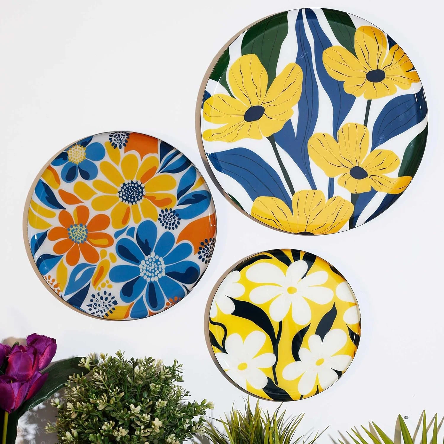 Amazon Basics Metal Decorative Wall Plates | Home Decoration
