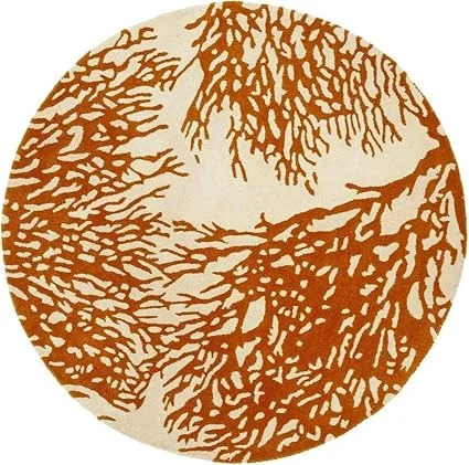 Hand Made Tufted Modern Round Area Rug NZ Wool Thick & Soft Circular Carpet