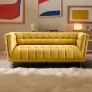 Sofa BITE - 3 Seater (Fabric, Arrowwood Yellow)