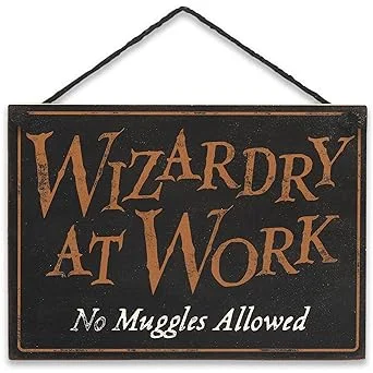 Open Road Brands Harry Potter Double Sided Hanging Wood Wall Décor