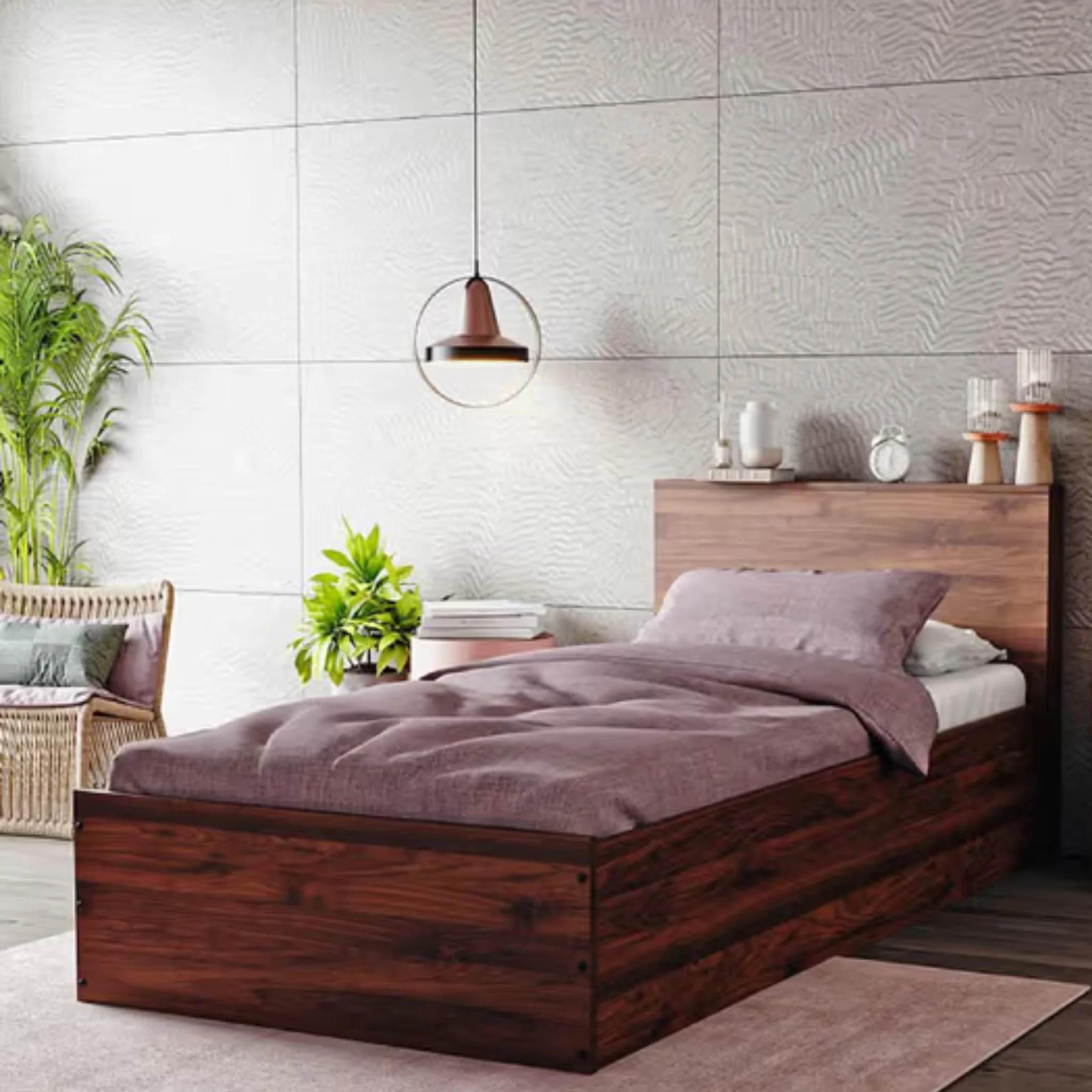 Wakefit Taurus Single Size Engineered Wood Bed With Storage