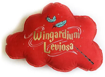 Cotton Official Warner Bros Wizarding World Harry Potter Wingardium Leviosa Cloud Shape Cushion With Gold Foil With Filling