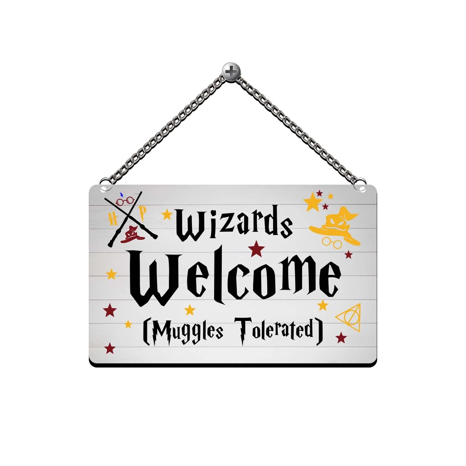 GIFTMEBAZAR Wizards Welcome Wood Wall Hanging Decor | Harry Porter Theme Wall Hanging