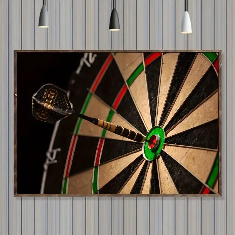 Dart Board Painting On Canvas Wall Art for Game Room Bedroom Office Living Room