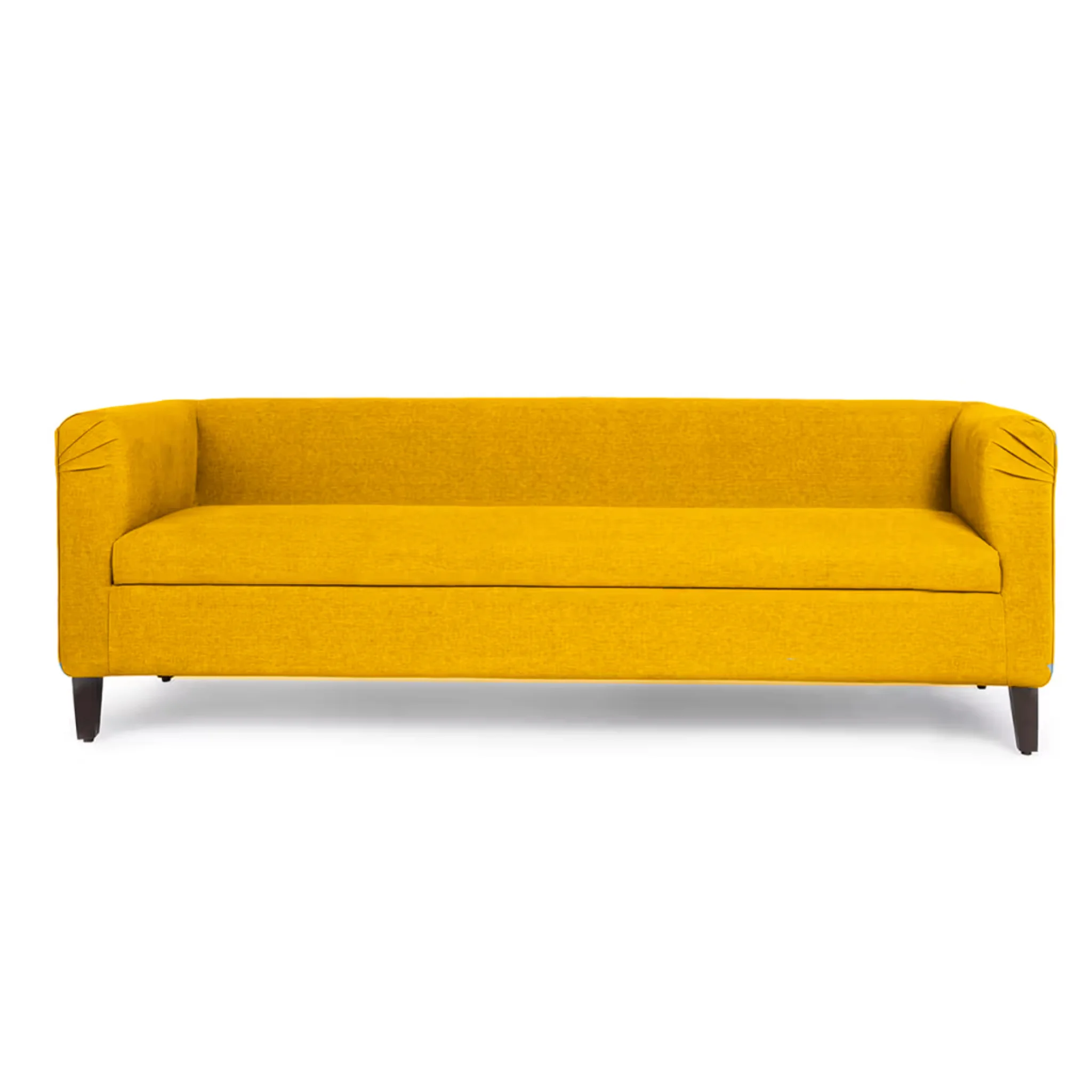 Wakefit Miami Sofa - 3 Seater - Chrome Yellow